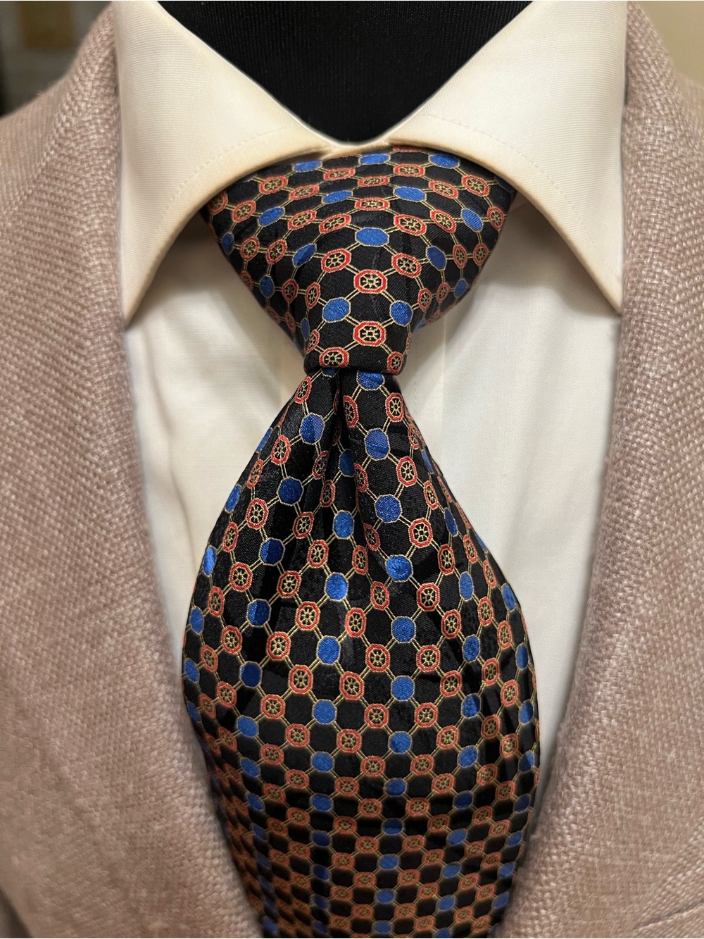 Brioni 100% Silk Geometric Tie 3.5” Width